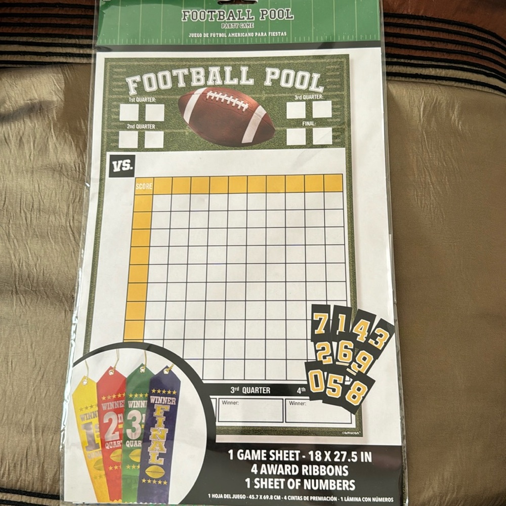 Football Pool Party Game, NEW